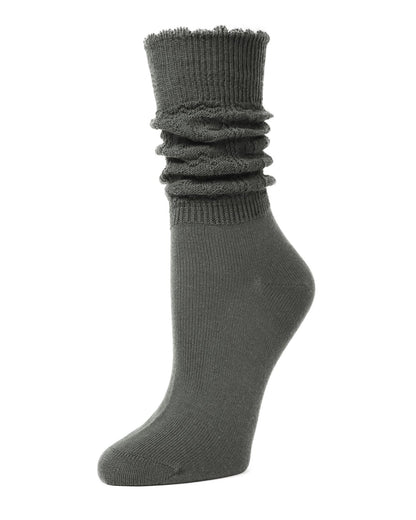 Cheri Cozy Scrunched Crew Socks : Color: Quiet Shade