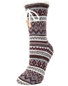 Mojave Sherpa Lined Non-Skid Crew Socks : Color: Winter White