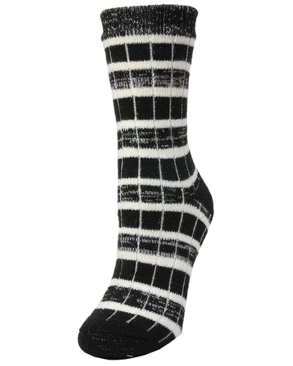 Fireside Dual Layer Buttersoft Crew Sock : Color: Black