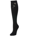Women's Sweet Dazzle Cotton Blend Knee High Socks : Color: Black