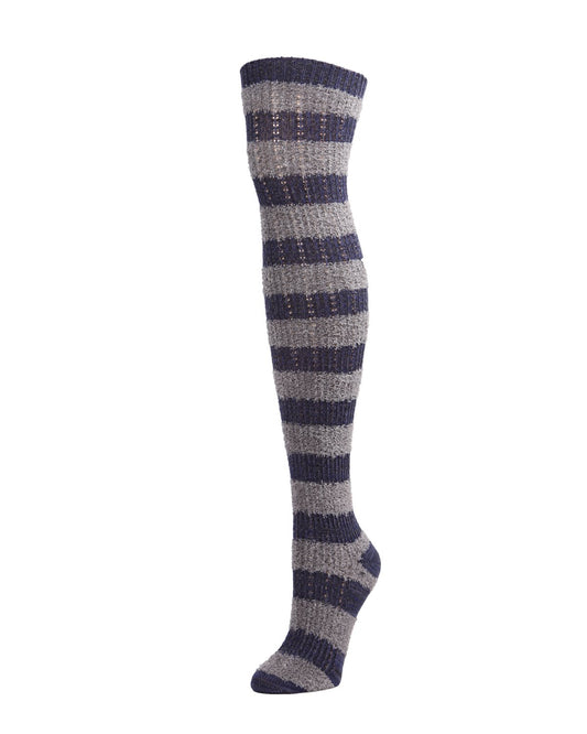 Toulouse Over the Knee Cotton Blend Striped Sock : Color: Patriot Blue