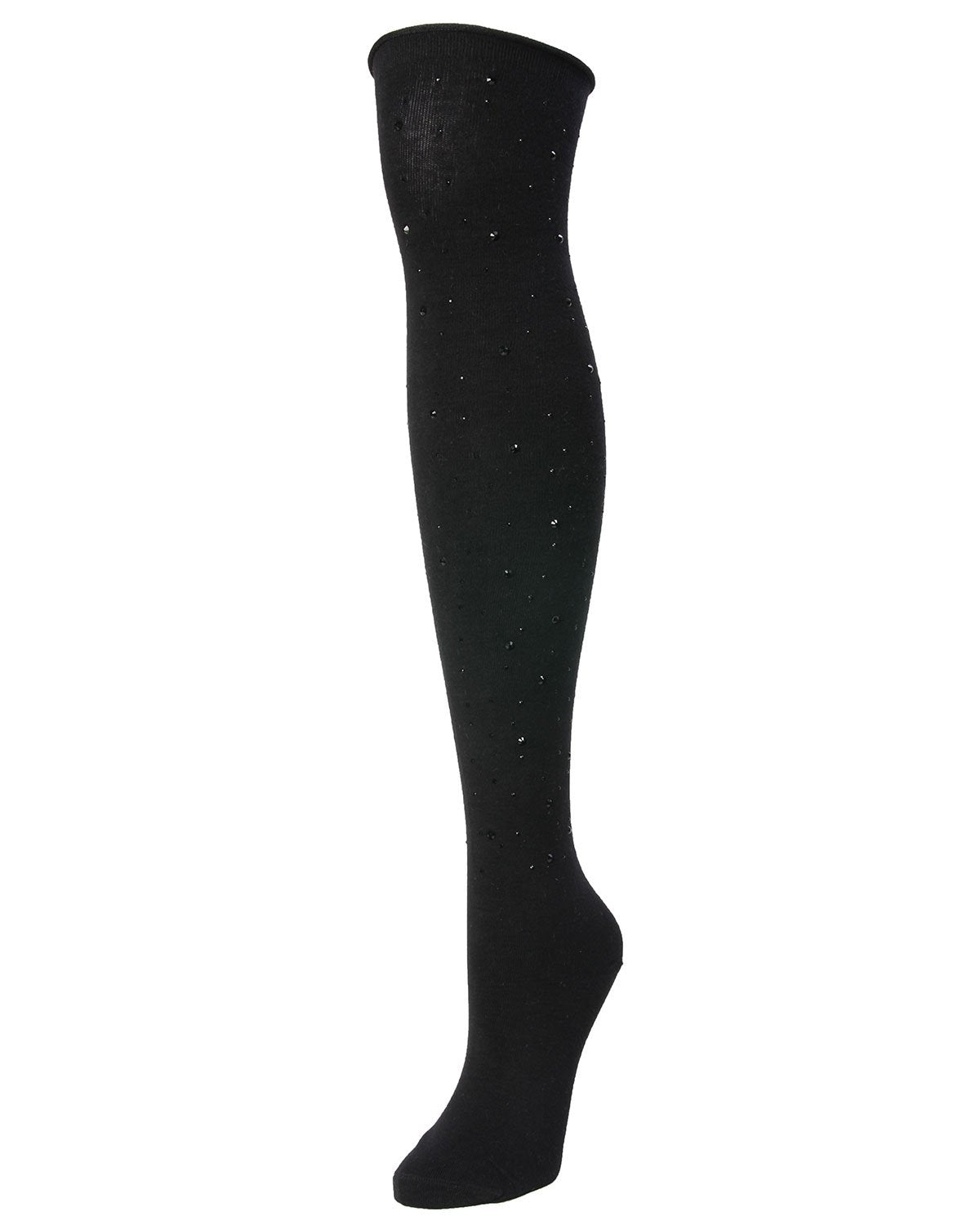 Miroltera Gem Cotton Blend Over-the-Knee Socks : Color: Black