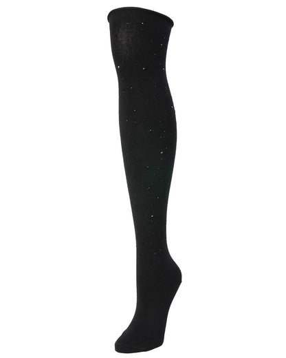 Miroltera Gem Cotton Blend Over-the-Knee Socks : Color: Black