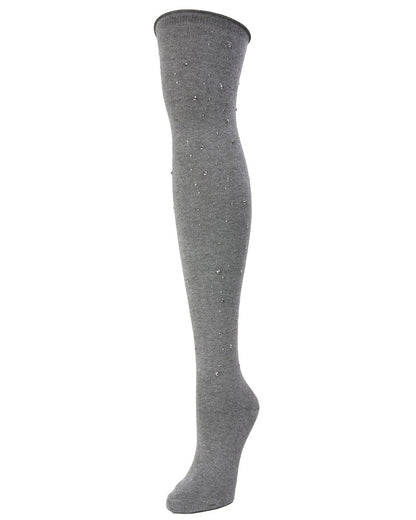 Miroltera Gem Cotton Blend Over-the-Knee Socks : Color: Gray
