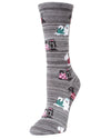 Fancy Dog Scottish & Yorkshire Terrier Bamboo Blend Crew Socks : Color: Asphalt