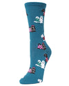 Fancy Dog Scottish & Yorkshire Terrier Bamboo Blend Crew Socks : Color: Legion Blue
