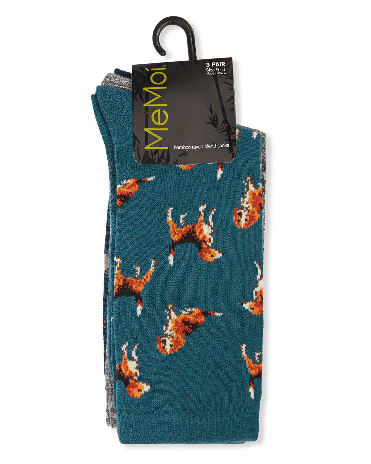 Women's 3 Pair Pack Beagle Bamboo Blend Crew Socks : Color: Black