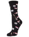 Sushi Bamboo Blend Crew Novelty Socks : Color: Black