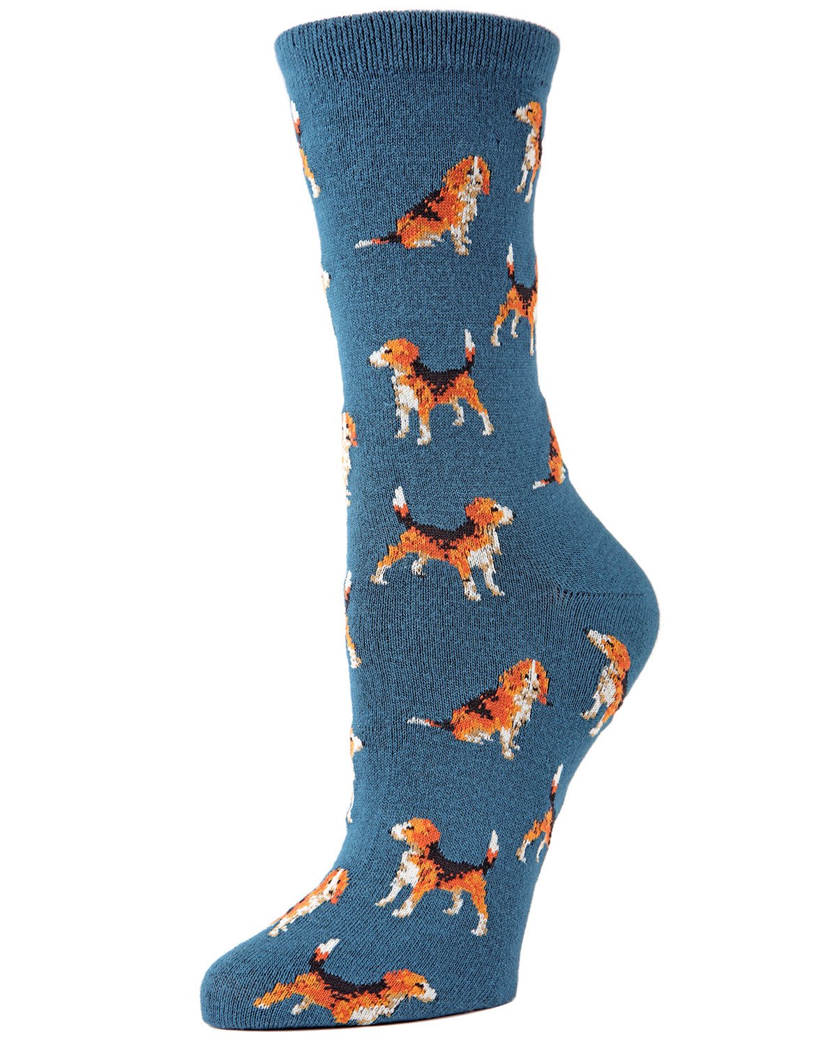 Women's American Beagle Bamboo Blend Crew Socks : Color: Legion Blue