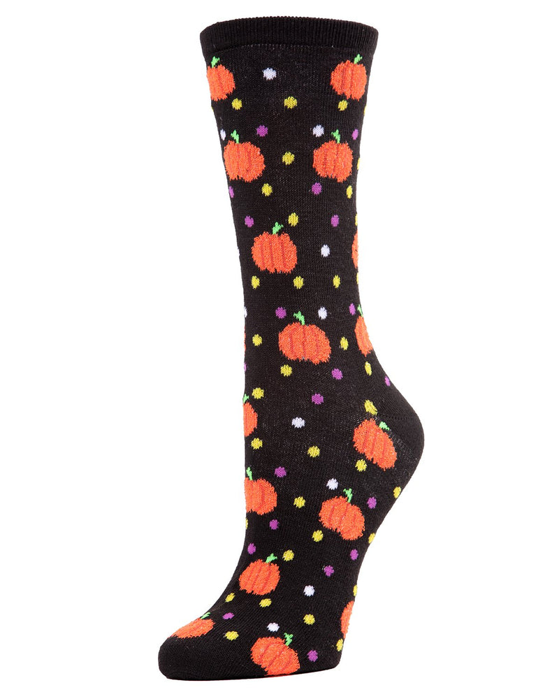 MeMoi Cheery Pumpkin Crew Socks
