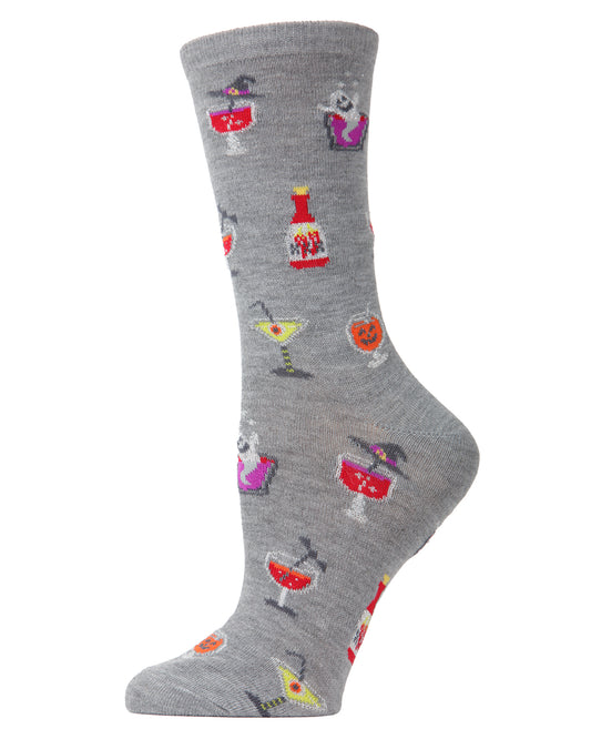 Halloween Potion Commotion Crew Socks : Color: Medium Gray Heather