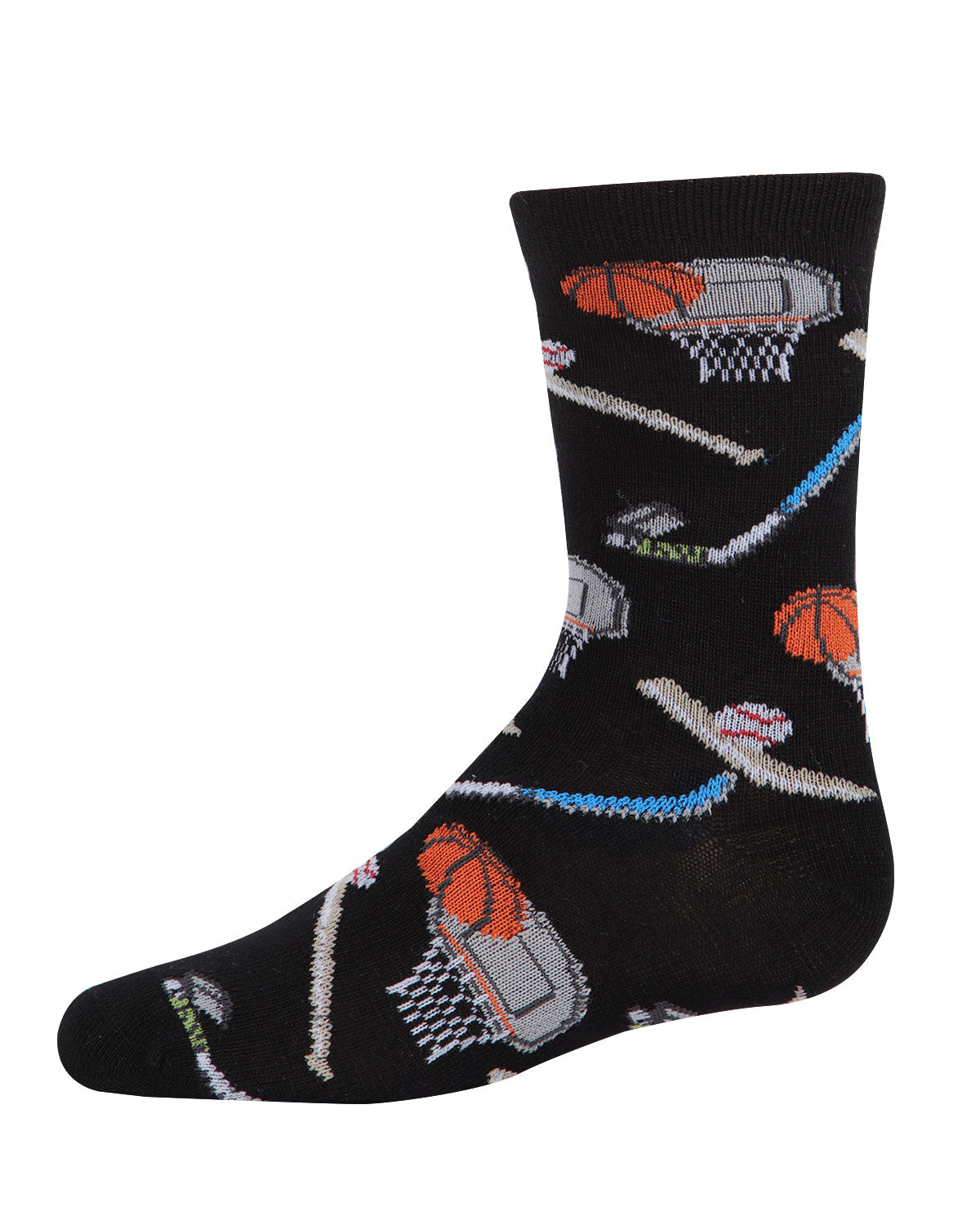 Boys' Sports Rayon from Bamboo Crew Socks : Color: Black