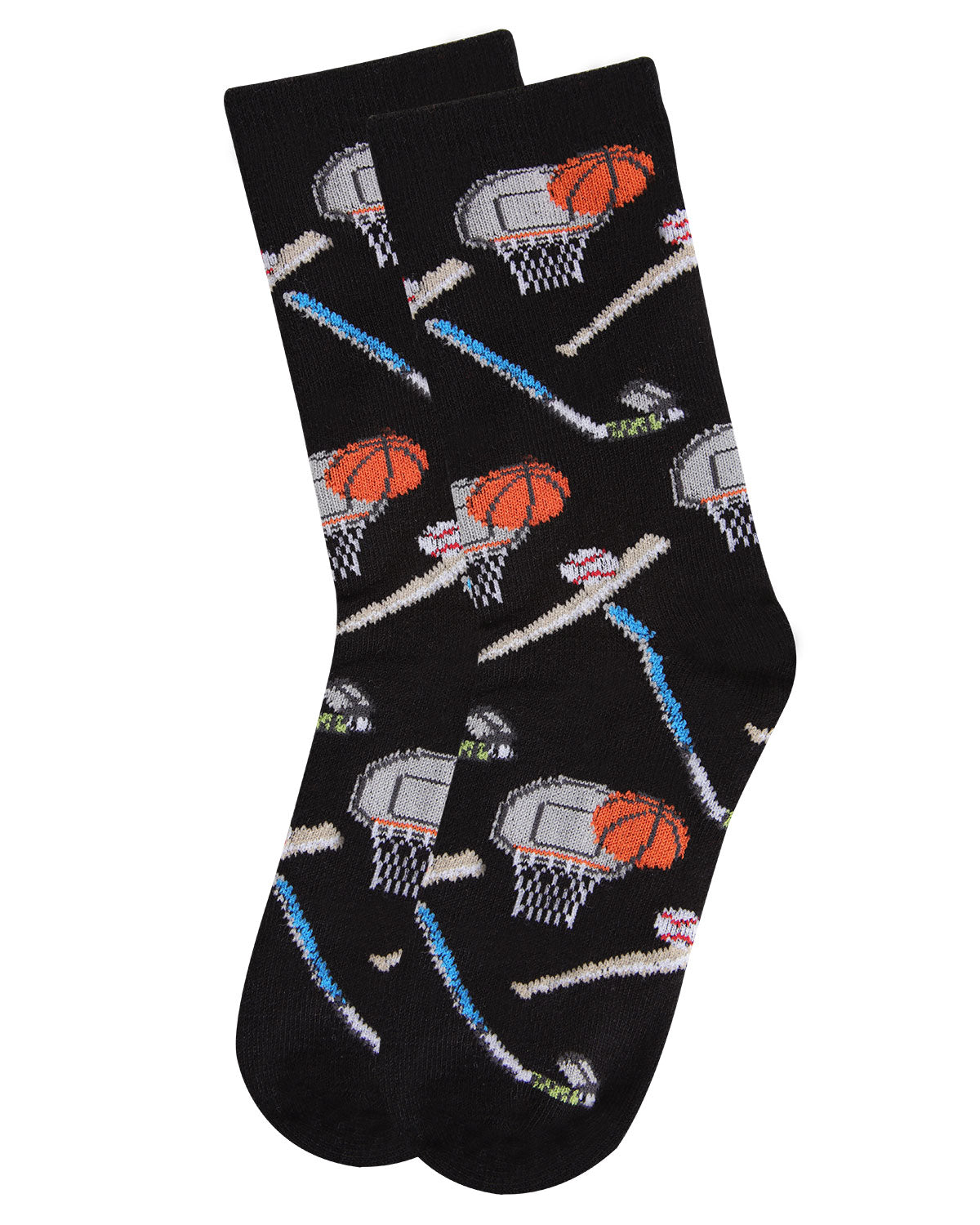 Boys' Sports Rayon from Bamboo Crew Socks : Color: Black