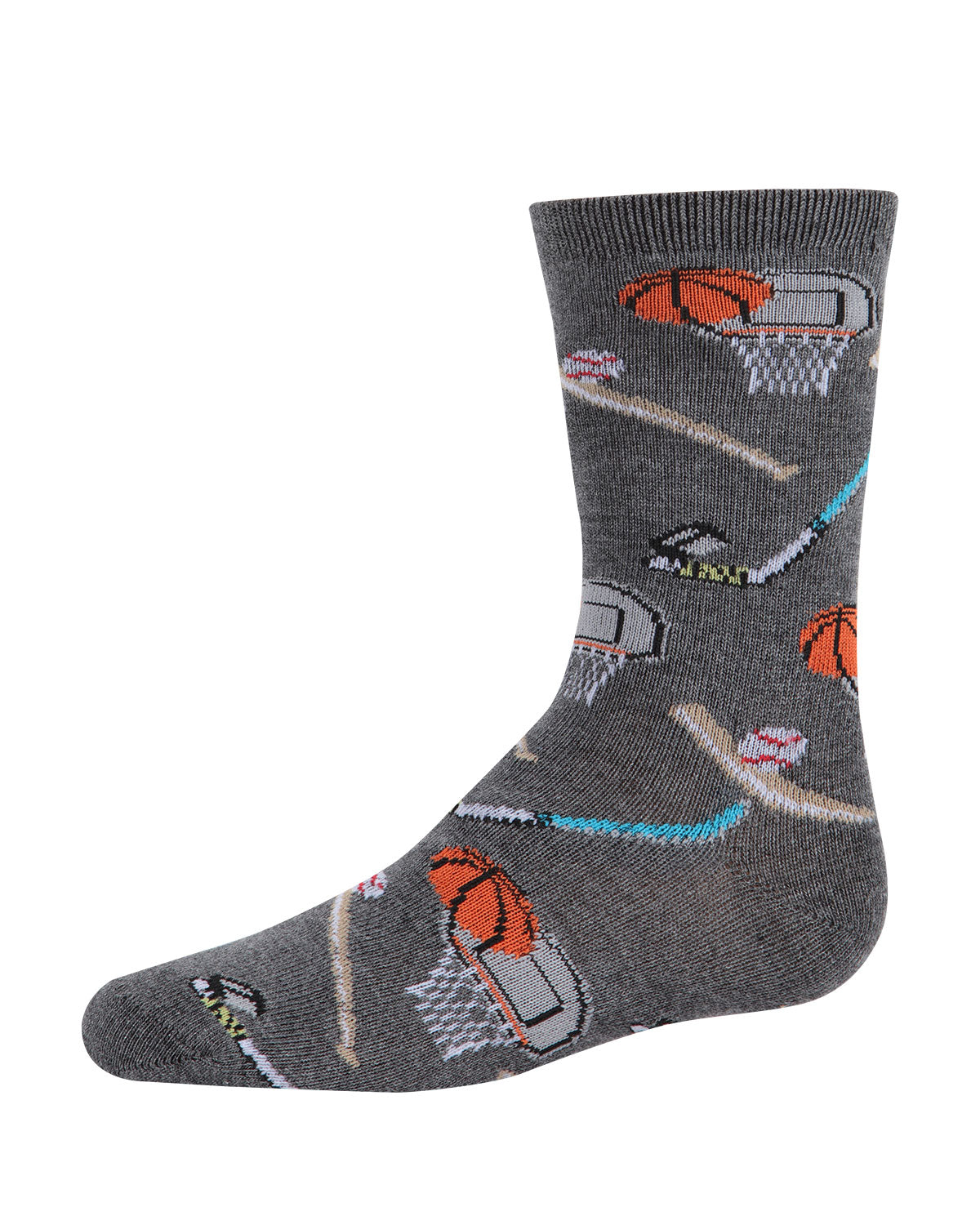 Boys' Sports Rayon from Bamboo Crew Socks : Color: Charcoal