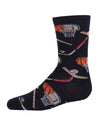 Boys' Sports Rayon from Bamboo Crew Socks : Color: Navy
