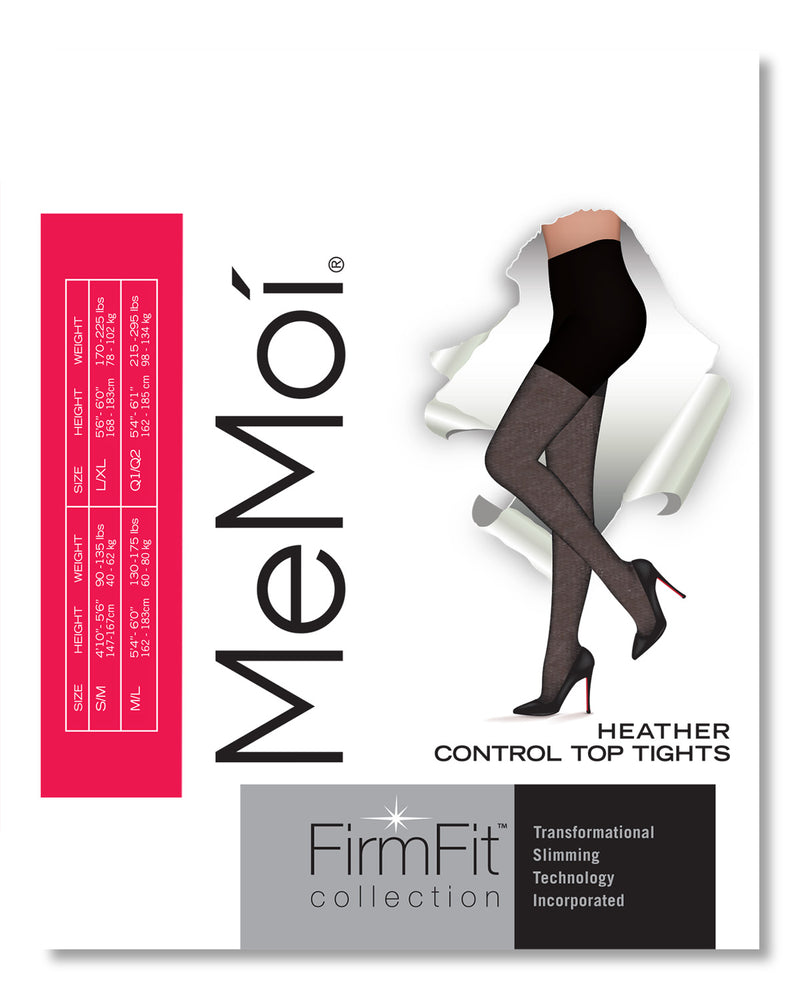 MeMoi FirmFit Heather Control Top Tights