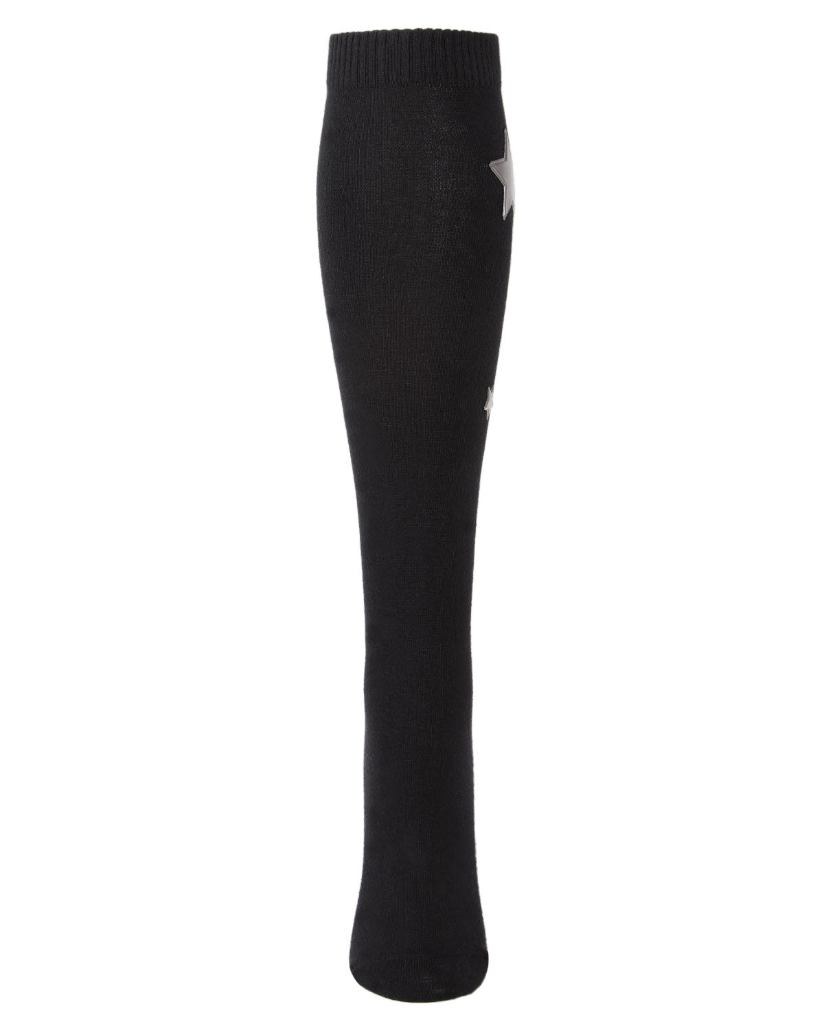Women's Silver Star Metallic Knee High Socks : Color: Black
