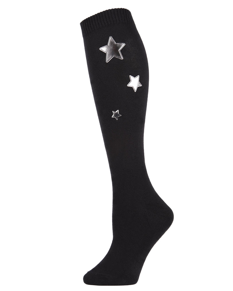 MeMoi Silver Star Knee High Socks