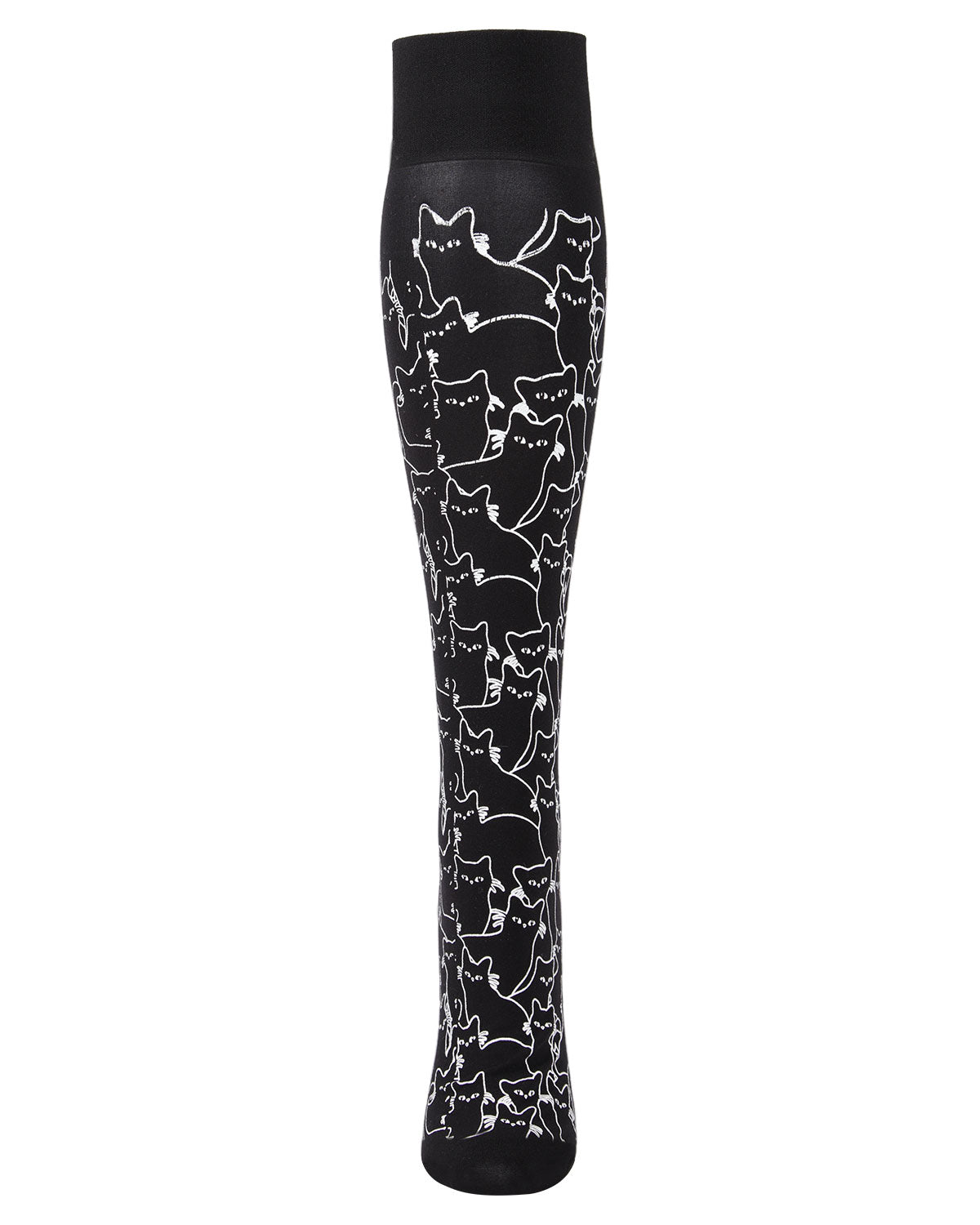 Women's Kitten Intuition Printed Knee High Socks : Color: Black