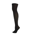Textured Chevron Cotton Blend Sweater Tights : Color: Black