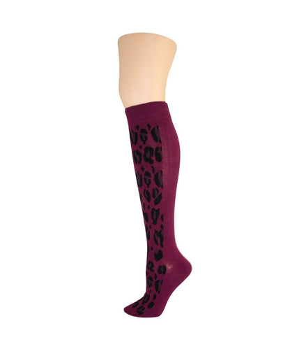 Wild Side Cotton Blend Knee High Sock : Color: Espresso