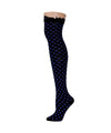 Swiss Dots Over The Knee Cotton Blend Socks : Color: Black