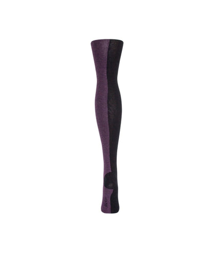 Double Standard Cotton Blend Thigh High Sock : Color: Plum Perfect