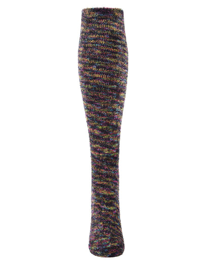 Women's High Frequency Plush Knee-High Socks : Color: Black/White