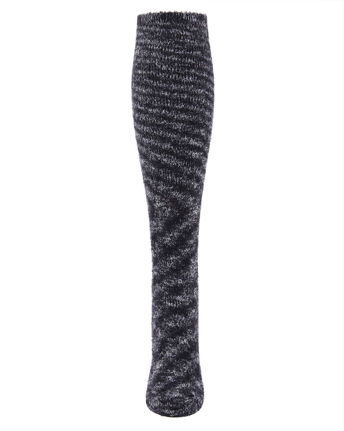 Women's High Frequency Plush Knee-High Socks : Color: Black/White