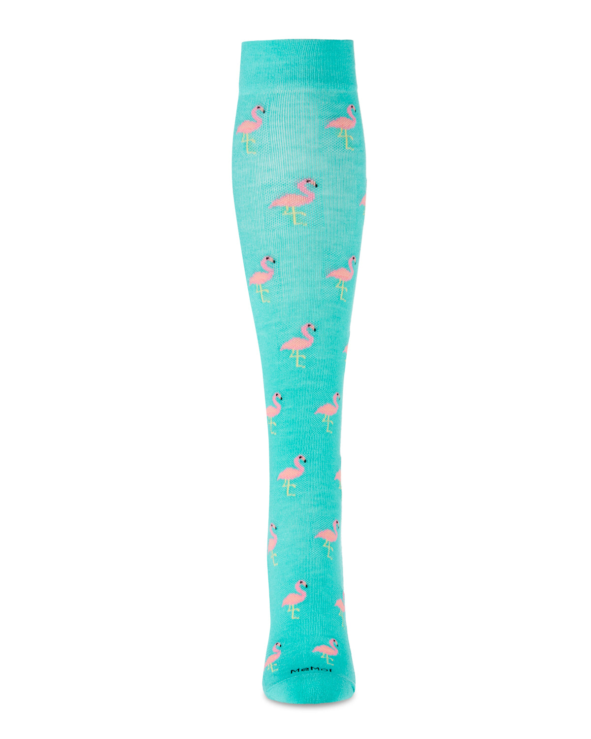Women's Fancy Flamingo Bamboo Blend 8-15mmHg Graduated Compression Socks : Color: Teal