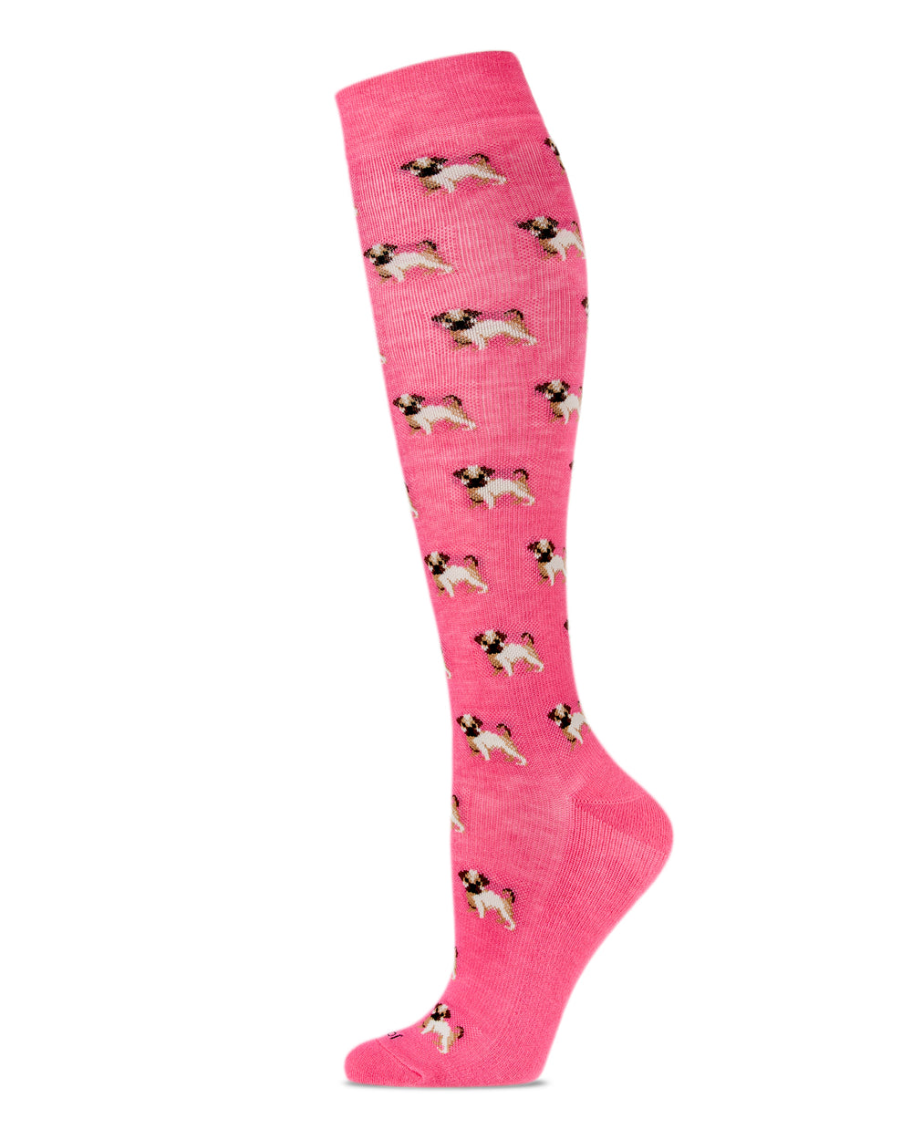 Women's Pretty Pups Bamboo Blend 8-15mmHg Graduated Compression Socks : Color: Pink