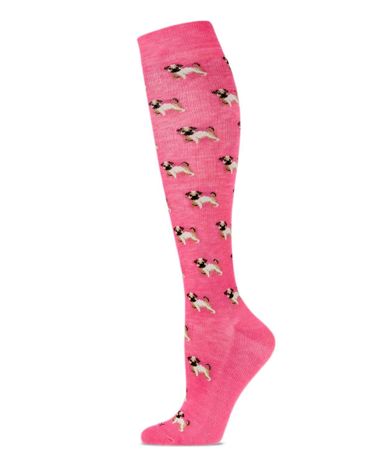Women's Pretty Pups Bamboo Blend 8-15mmHg Graduated Compression Socks : Color: Pink