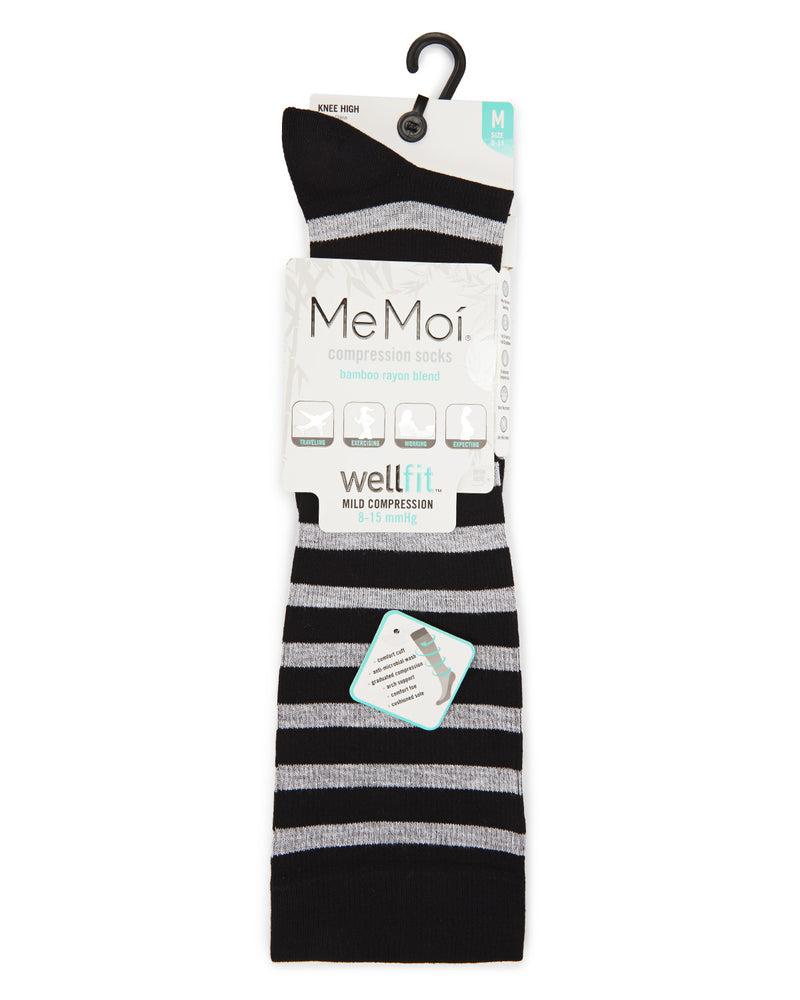 MeMoi Cabana Stripe 8-15mmHg Compression Socks
