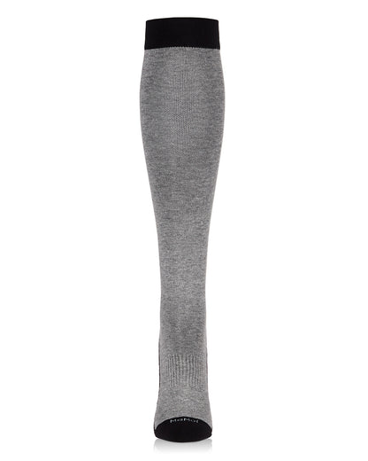 Women's Two-Tone Contrast Bamboo Blend 8-15mmHg Graduated Compression Socks : Color: MedGrayHeather