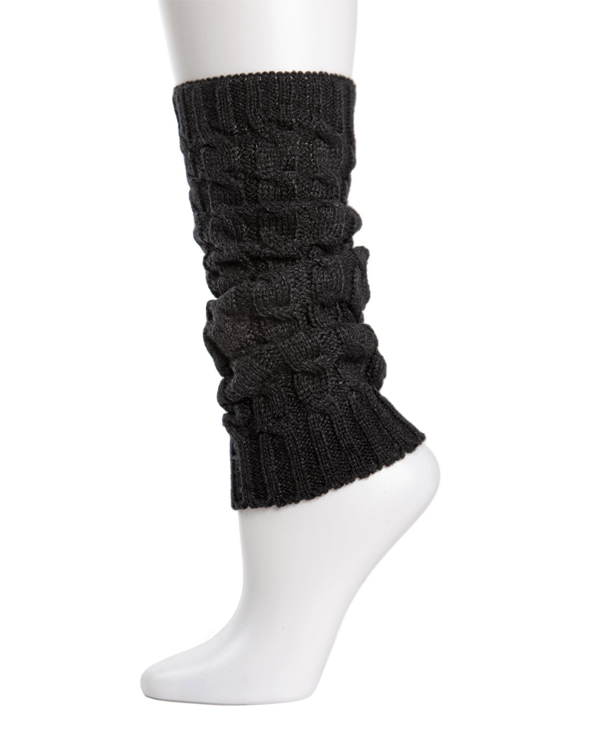 Chaotic Cable Girls Legwarmers : Color: Black