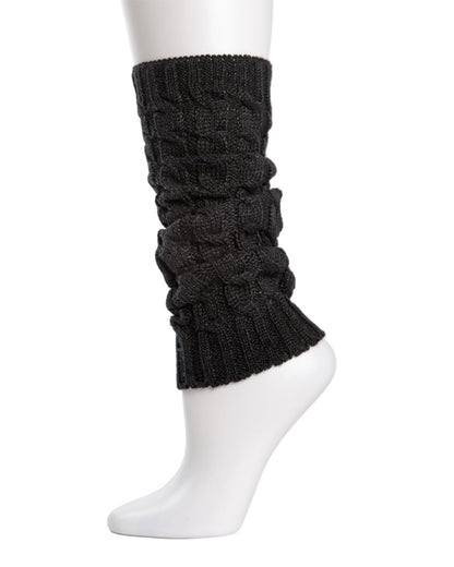 Chaotic Cable Girls Legwarmers : Color: Black