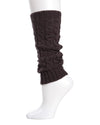 Chaotic Cable Girls Legwarmers : Color: Dark Gray