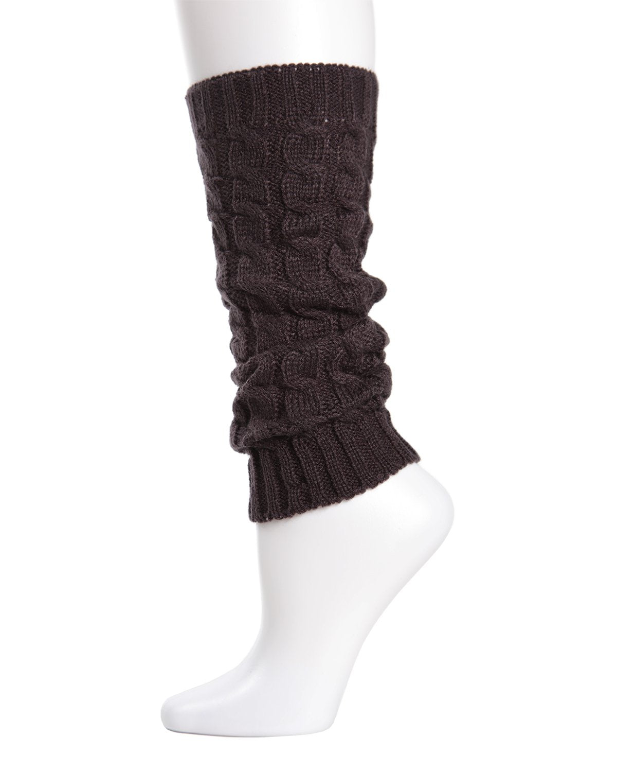 Chaotic Cable Girls Legwarmers : Color: Dark Gray