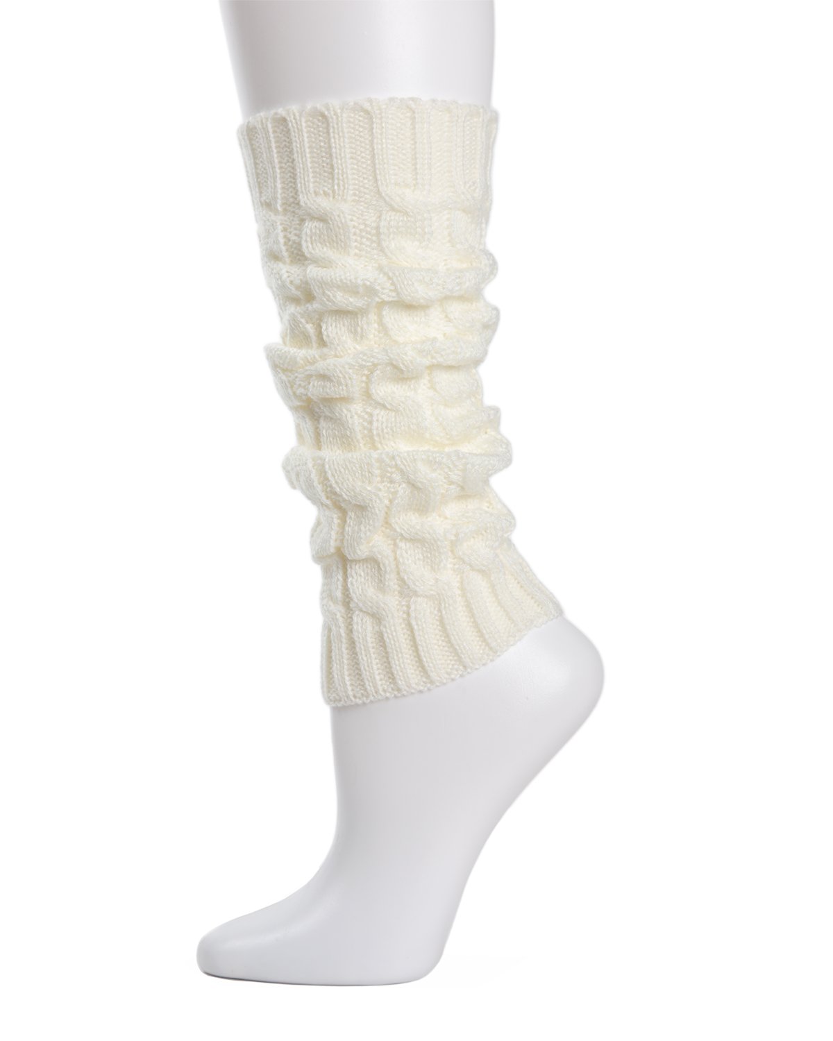 Chaotic Cable Girls Legwarmers : Color: Ivory