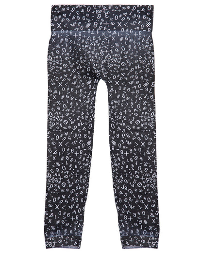 Girls' Mathlete Comfort Stretch Leggings : Color: Black