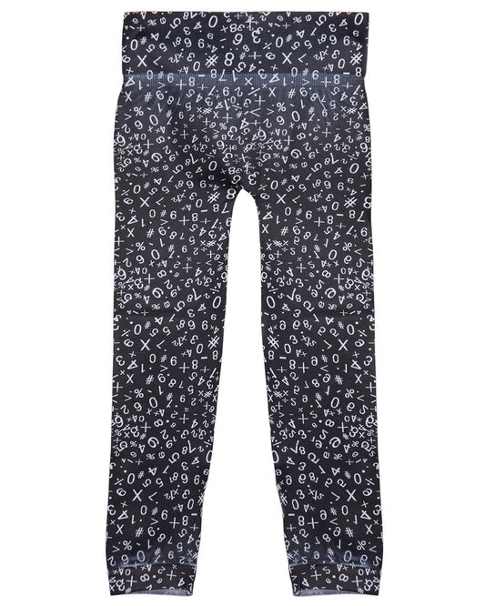 Girls' Mathlete Comfort Stretch Leggings : Color: Black