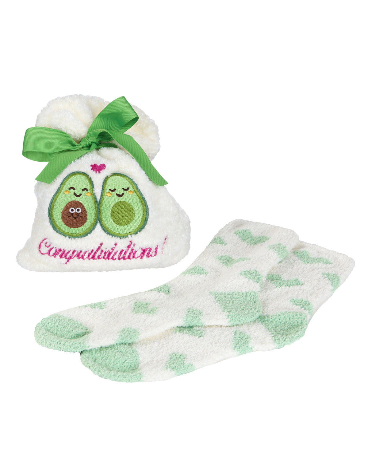 Congratulations Cozy Socks & Gift Bag Set : Color: Ivory
