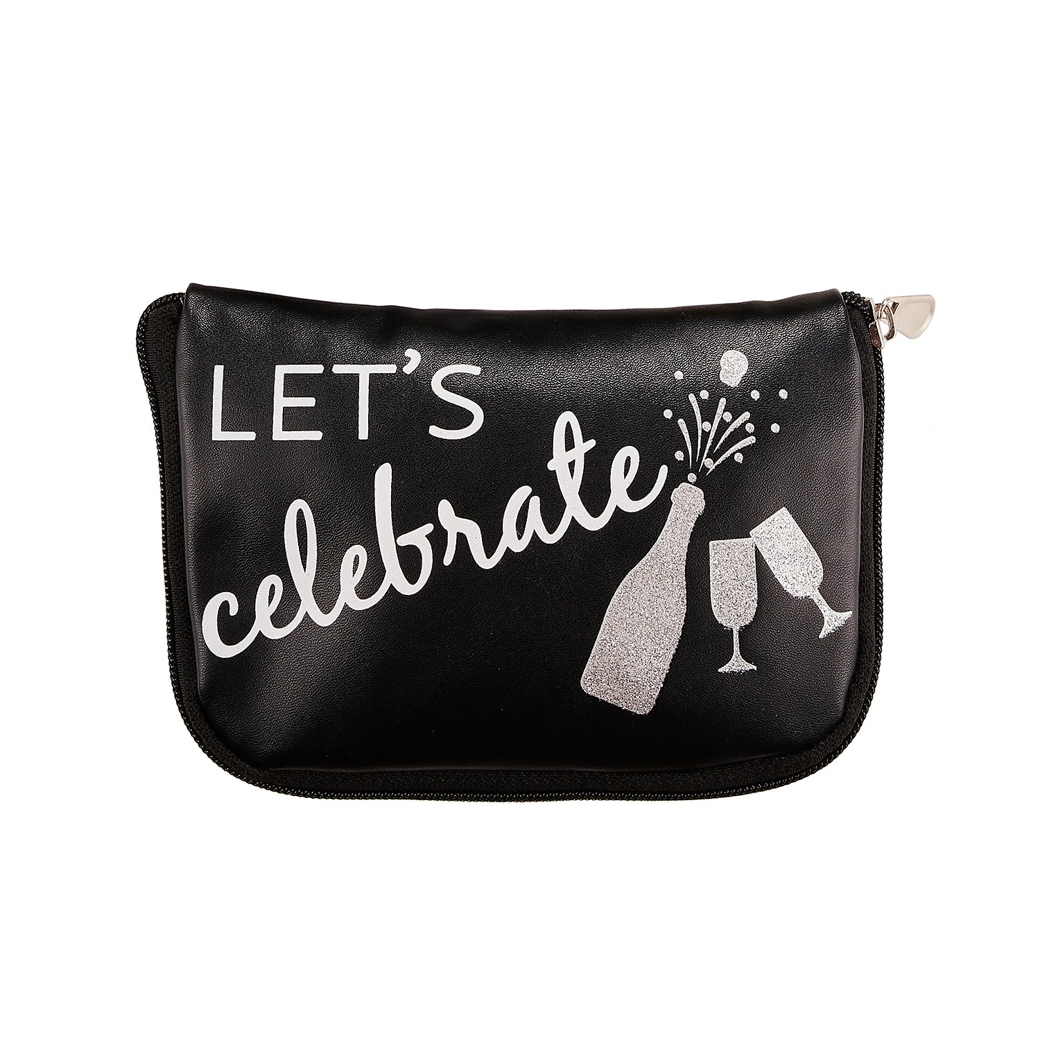 Let's Celebrate Foldable Flats Pouch Set : Color: Black