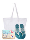 Keep Your Feet in the Sand Foldable Flats Pouch Set : Color: Blue
