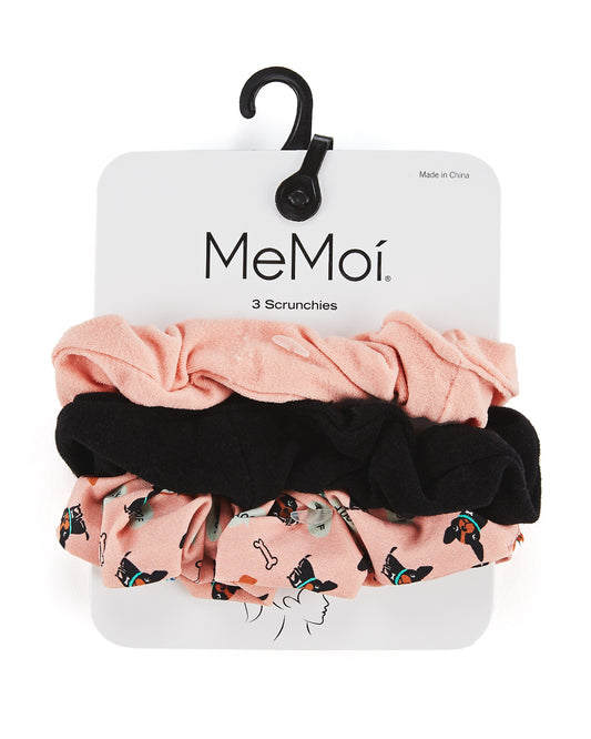Dogs & Woof 3-Pack Hair Scrunchies : Color: Mauve