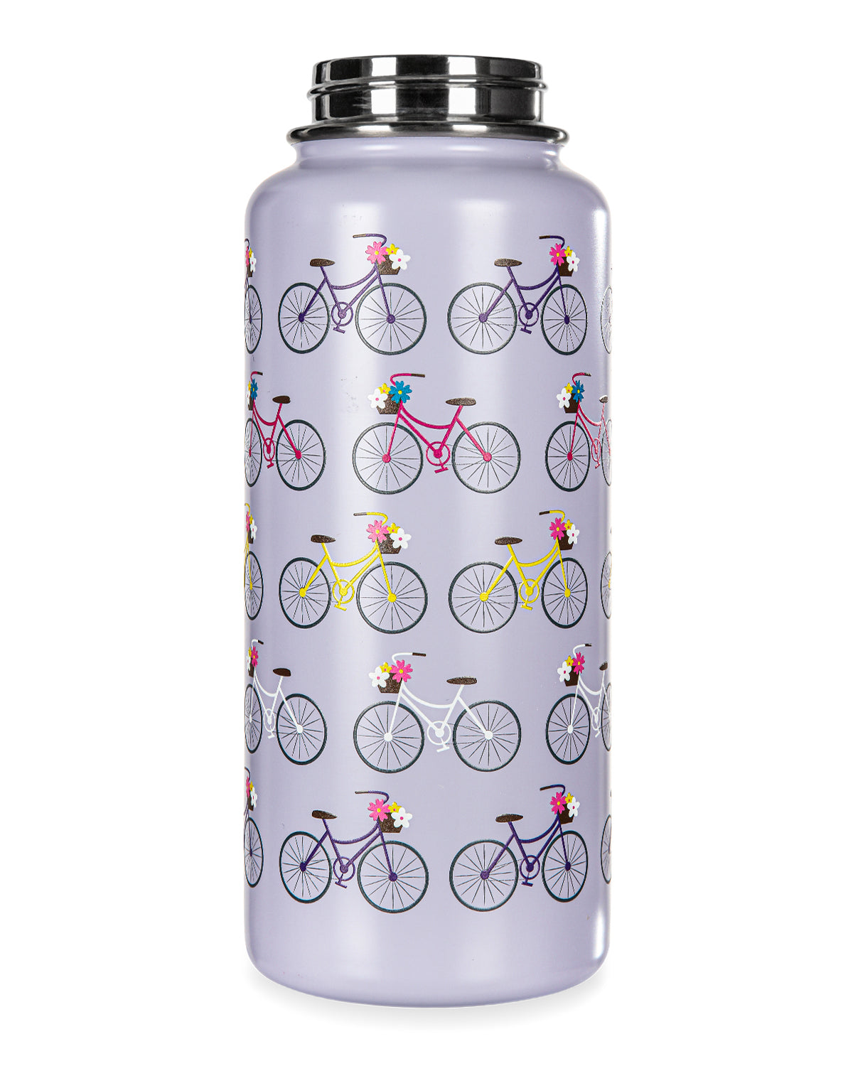 Thermal Insulated Stainless Steel Bicycles 32 Oz Water Bottle : Color: Lavender