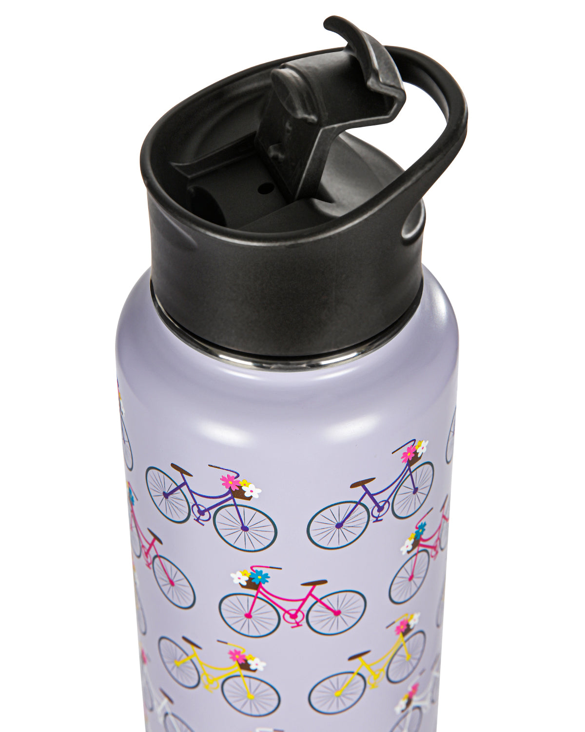 Thermal Insulated Stainless Steel Bicycles 32 Oz Water Bottle : Color: Lavender