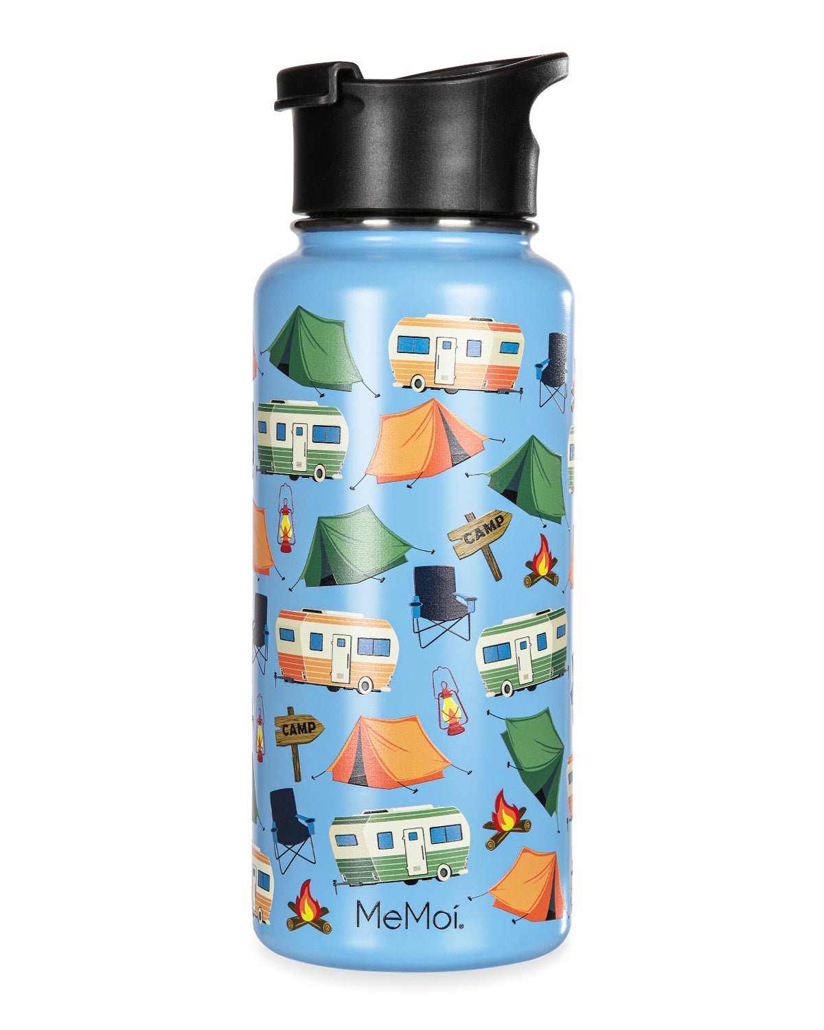 Thermal Insulated Stainless Steel Camping 32 Oz Water Bottle : Color: Light Blue