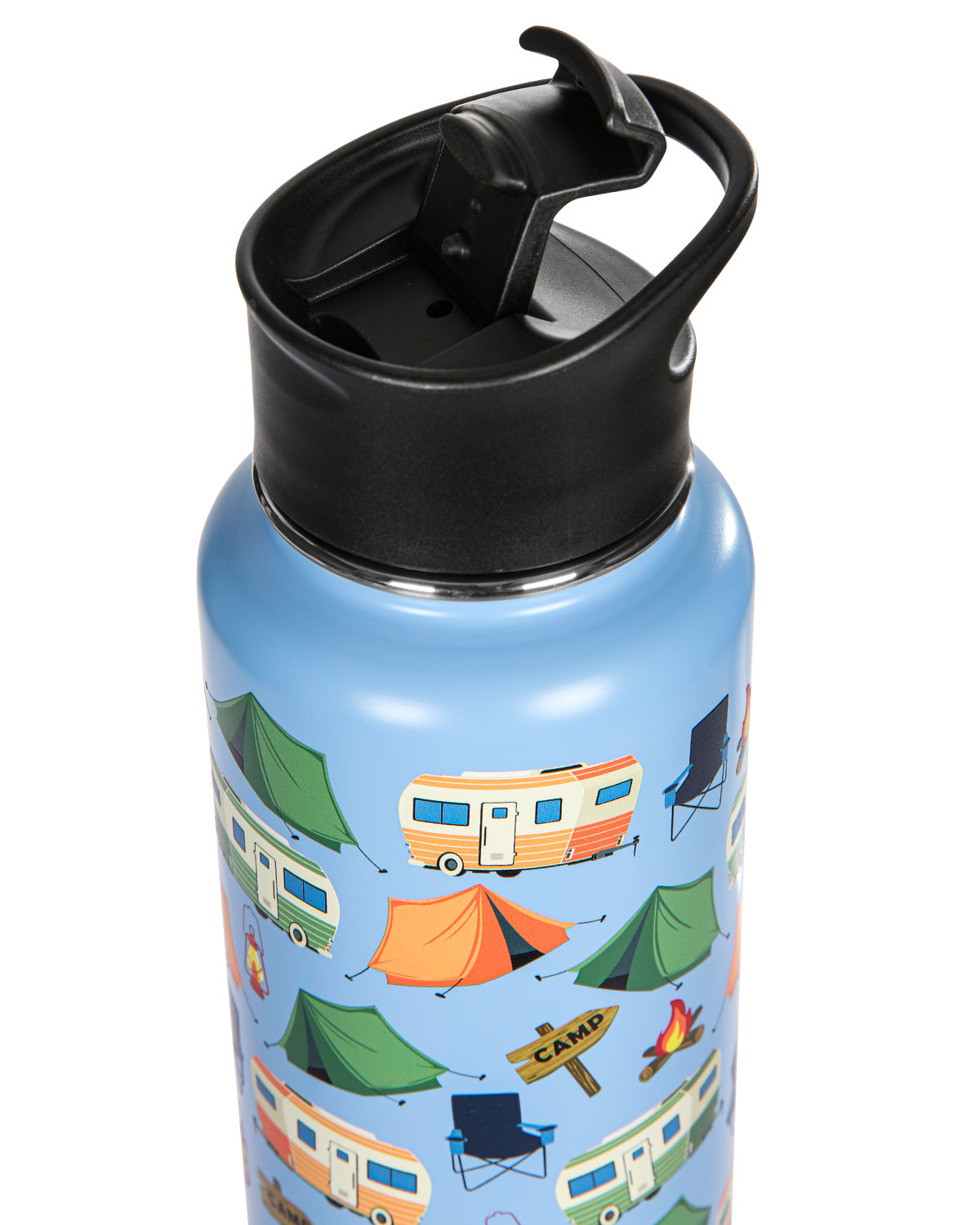 Thermal Insulated Stainless Steel Camping 32 Oz Water Bottle : Color: Light Blue