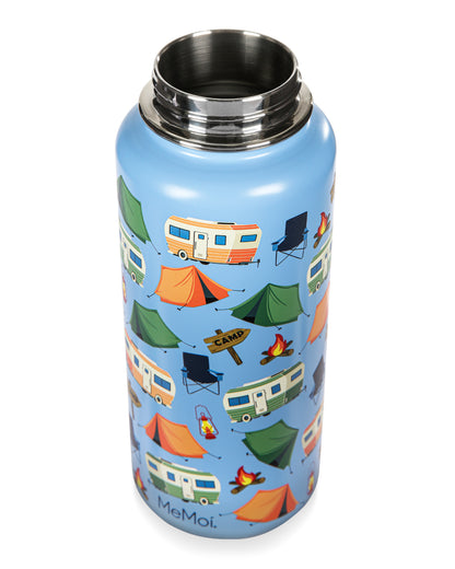 Thermal Insulated Stainless Steel Camping 32 Oz Water Bottle : Color: Light Blue